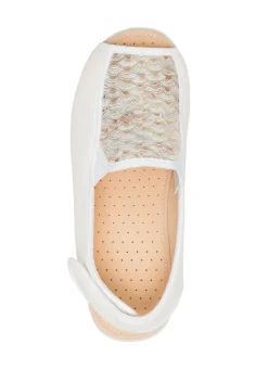 Sale BADER Sandale aus elastischem Textilmaterial CREMEWEISS-GOLD
