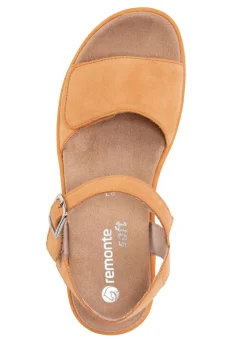 Hot Remonte Sandale aus Samtveloursleder MANDARINE