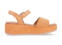 Hot Remonte Sandale aus Samtveloursleder MANDARINE