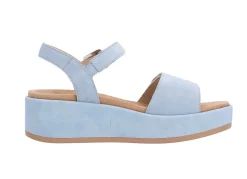Sale Remonte Sandale aus Samtveloursleder HELLBLAU