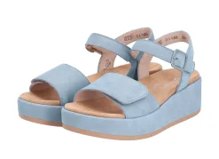 Sale Remonte Sandale aus Samtveloursleder HELLBLAU