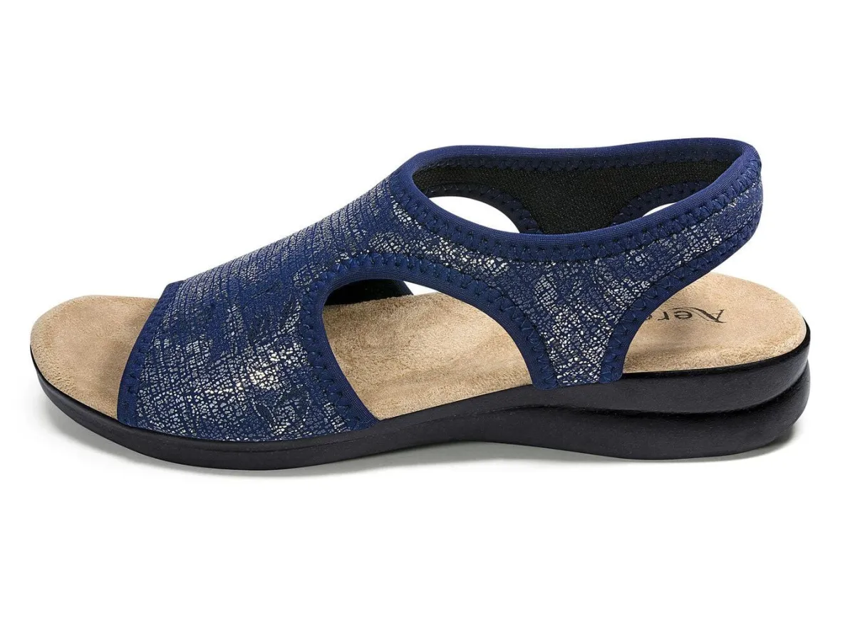 Discount BADER Sandalette von Aerosoft in Weite G–H BLAU