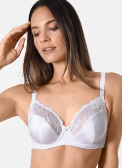 Outlet BADER Sassa Bügel-BH mit elastischer Spitze WEISS