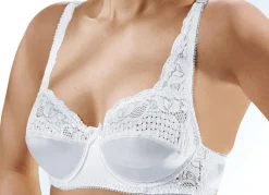 Clearance BADER Sassa Zweierpack BH mit hübscher Elastikspitze WEISS