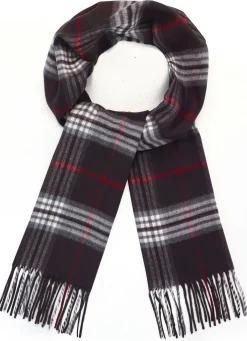 New BADER Schal mit Karodessin SCHWARZ-GRAU-CREME-ROT