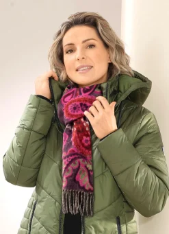 BADER Schal mit Paisleydessin MAGENTA-BUNT