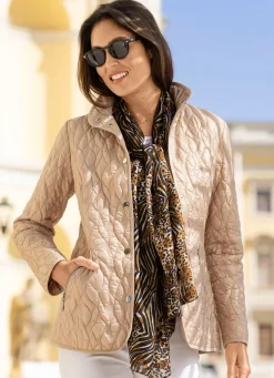 Sale BADER Schal mit Raubtierfell- und Zebradessin WEISS-BEIGE-CAMEL-SCHWARZ