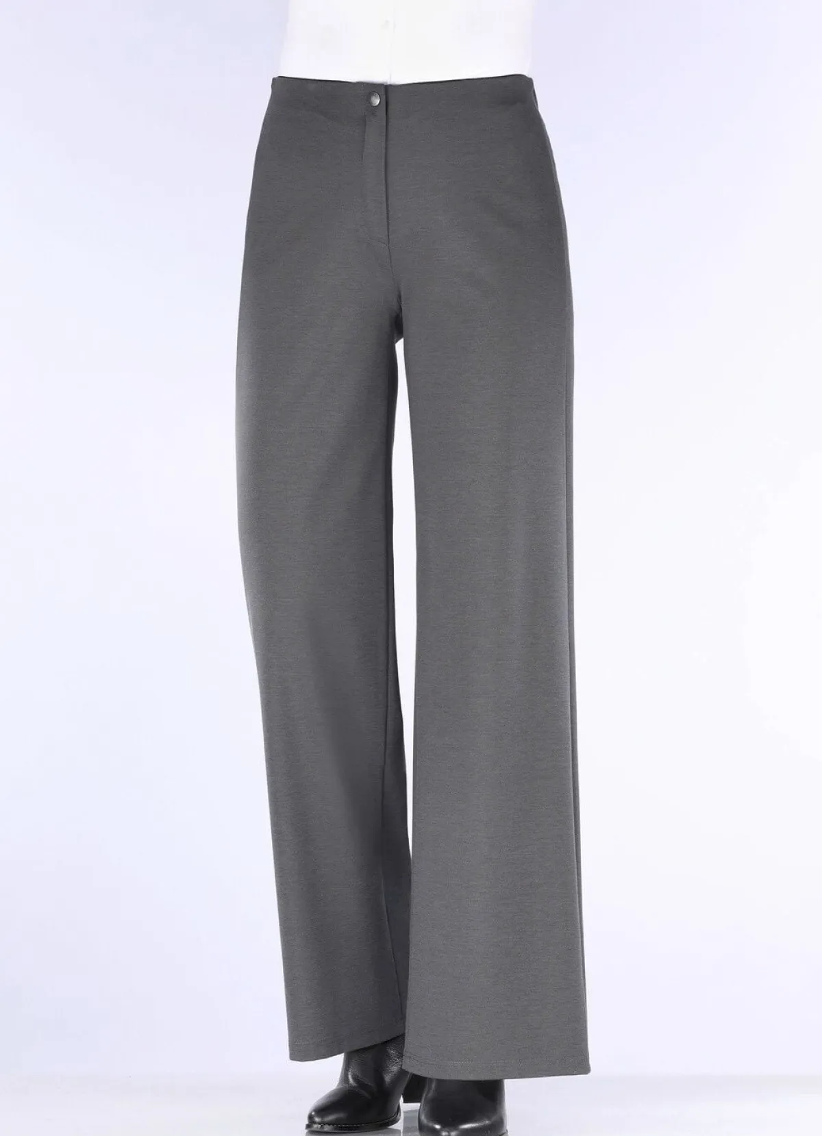 KLAUS MODELLE MADE IN GERMANY Schicke Hose in bequemer Weite ANTHRAZIT MELIERT
