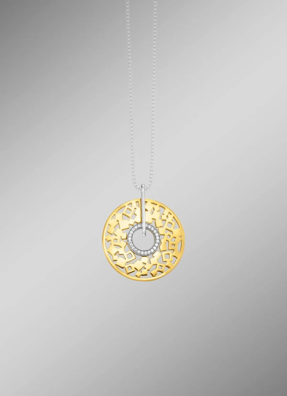 Sale BADER Schicker Anhänger in Bicolor mit Zirkonia