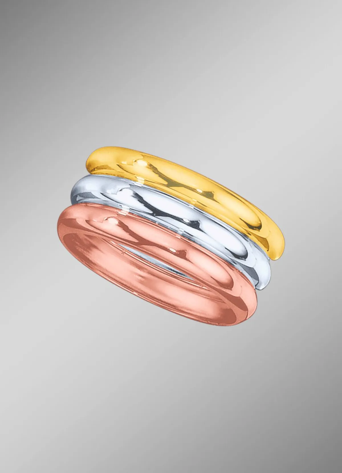 BADER Schicker Damenring in Tricolor