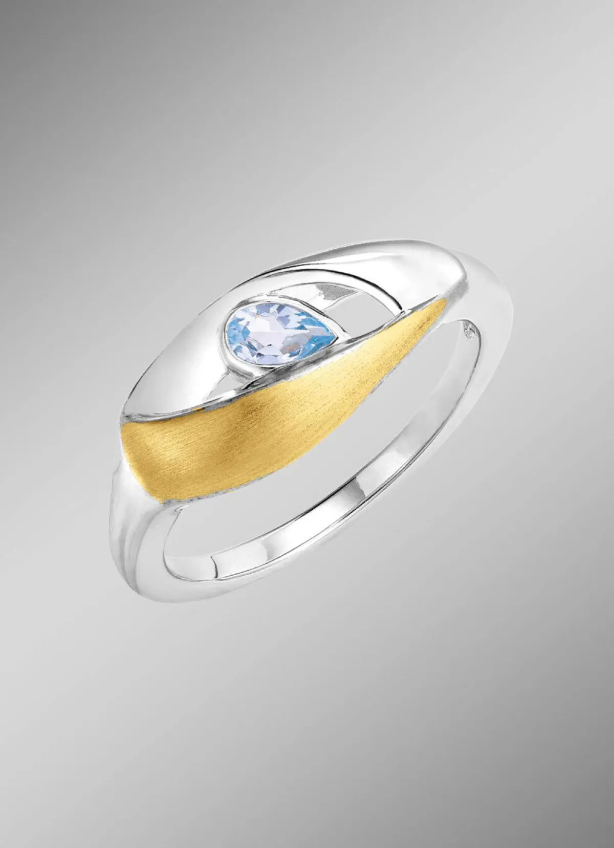 Sale BADER Schicker Damenring mit Blautopas