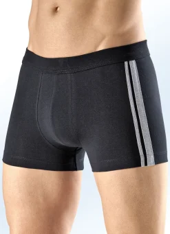 New SCHIESSER Dreierpack Pants mit Kontraststreifen 3X SCHWARZ