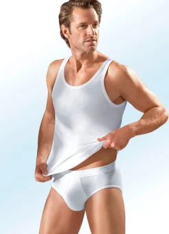 Outlet SCHIESSER Dreierpack Slips aus Feinripp mit Eingriff, weiß WEISS