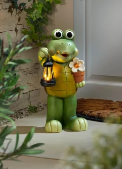 BADER Schildkröte mit Solarlaterne GRÜN