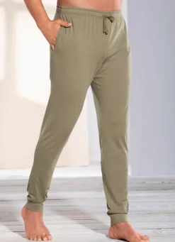 Clearance BADER Schlaf- und Freizeithose mit BIO Baumwolle, Bündchenabschllüssen und Durchzugsband