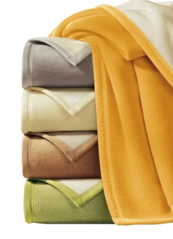 Sale BADER Schlafdecke mit Veloursbandeinfassung NATUR