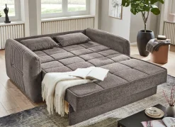 New BADER Schlafsofa mit Bettkasten GRAUBRAUN