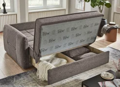 New BADER Schlafsofa mit Bettkasten GRAUBRAUN