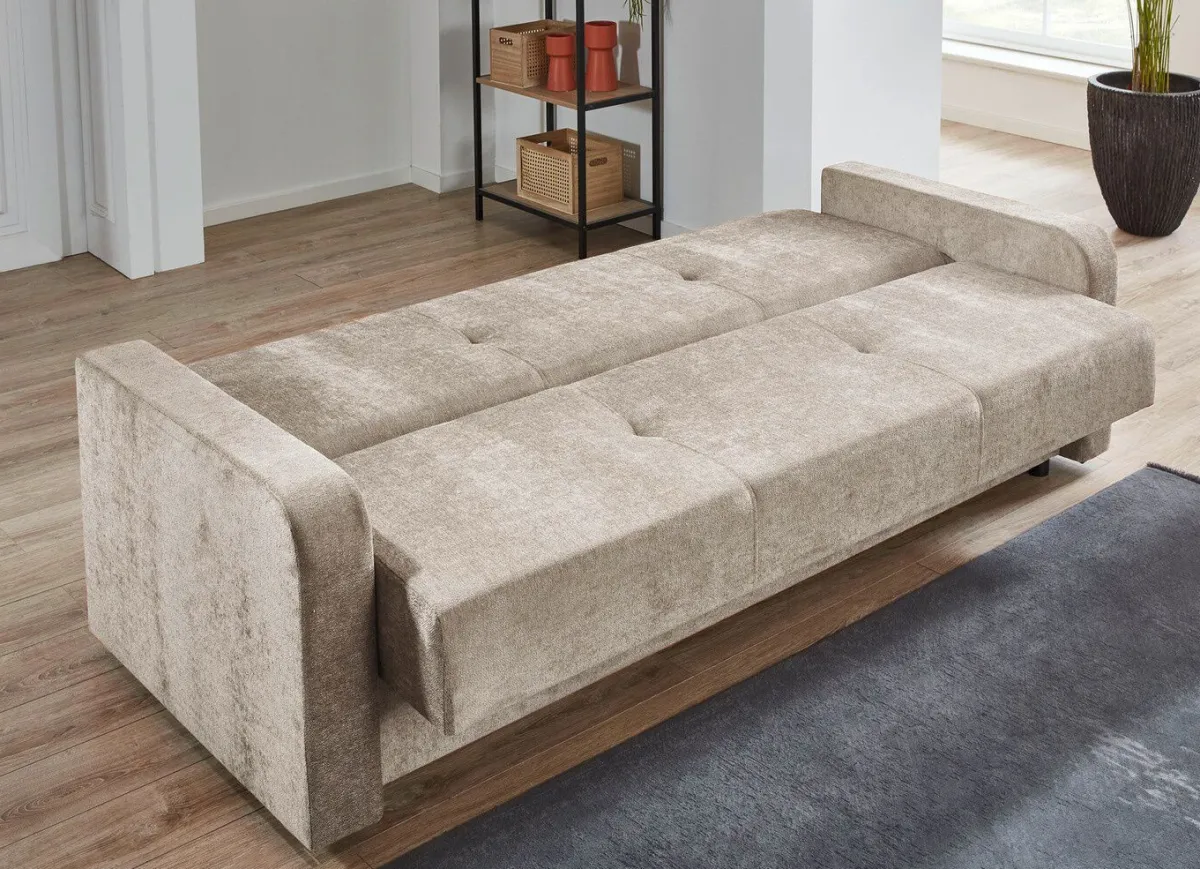 Sale BADER Schlafsofa mit Bettkasten CREME