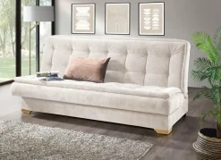 Clearance BADER Schlafsofa mit Bettkasten für eine erholsame Auszeit CREME