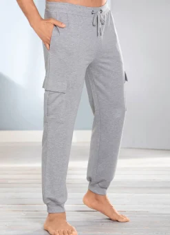 Best BADER Schlaf-und Freizeithose mit Cargo-und Seitentaschen GRAU MELIERT