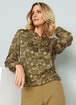 Sale BADER Schlupfbluse CAMEL-ORANGE