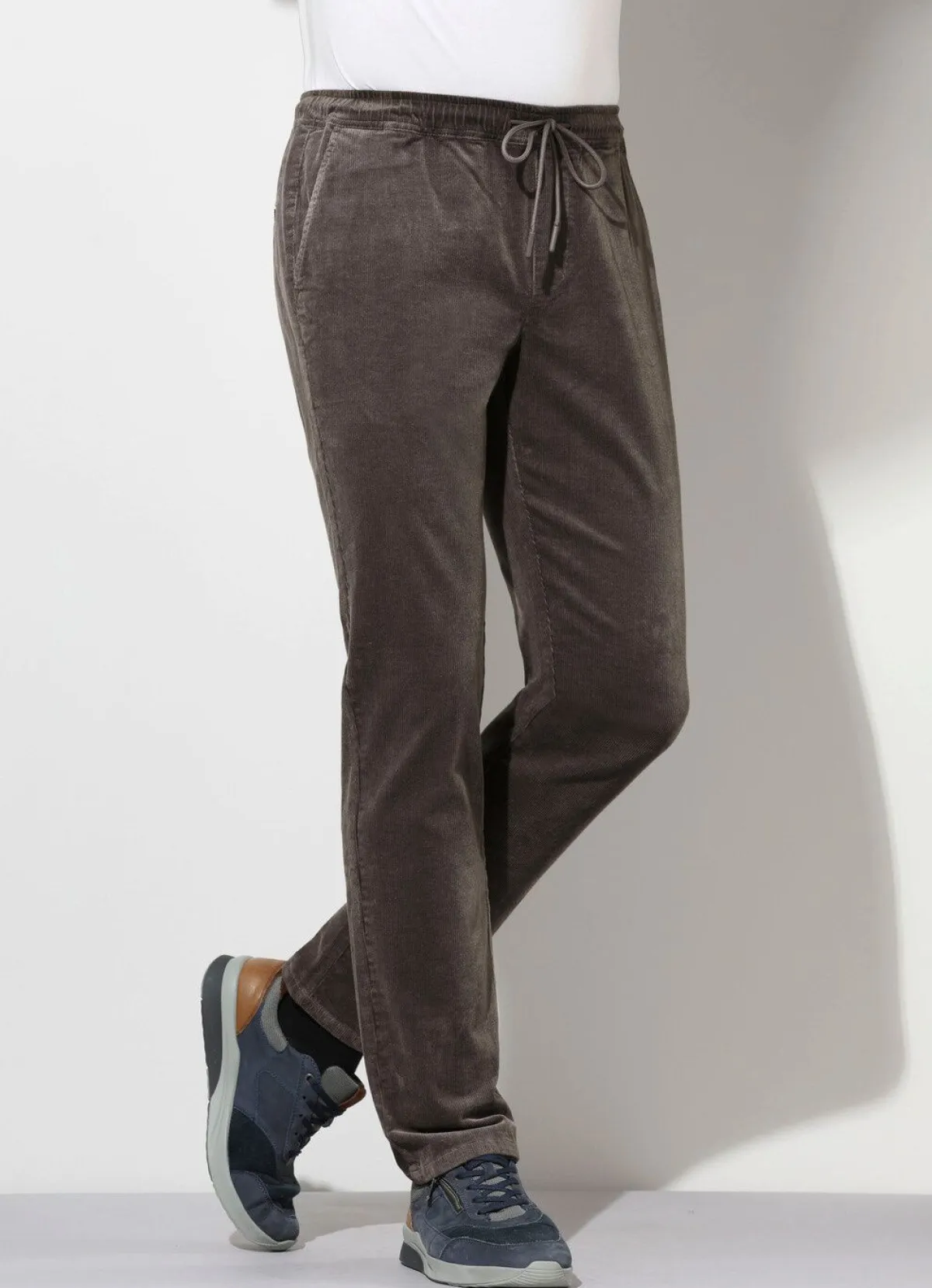 Online BADER Schlupfcordhose mit Gummibund rundum in 3 Farben OLIV