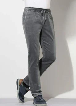 Discount BADER Schlupfcordhose mit Gummibund rundum in 3 Farben GRAU