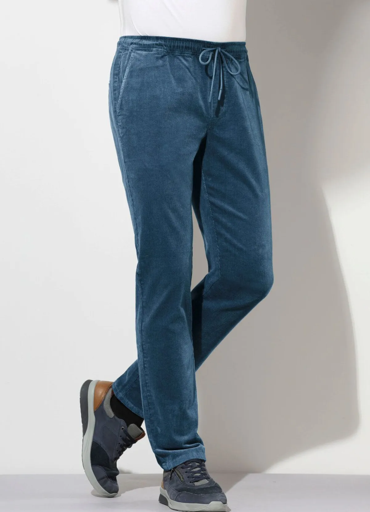 Hot BADER Schlupfcordhose mit Gummibund rundum in 3 Farben JEANSBLAU