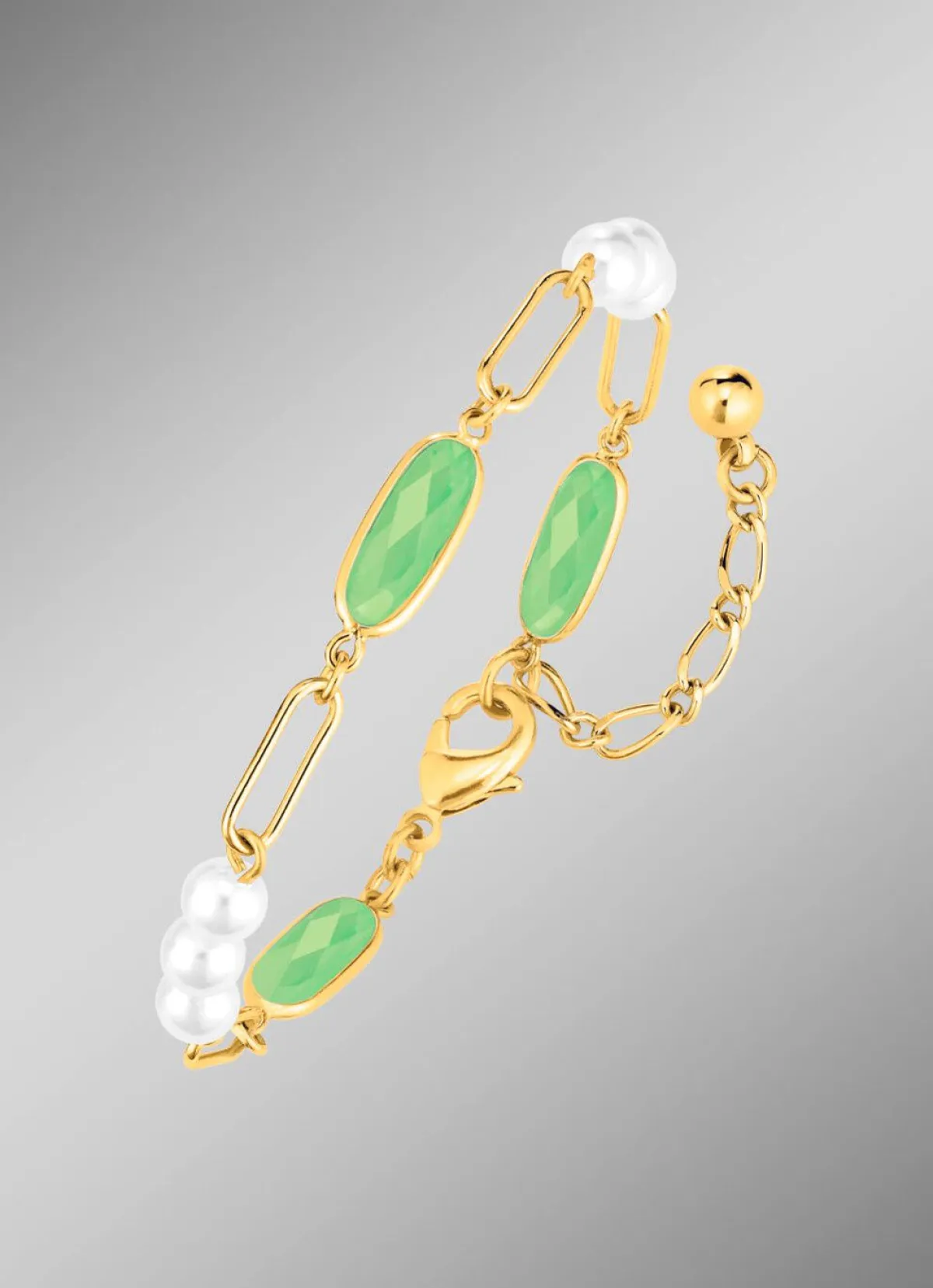 Clearance BADER Schmuckset, 3-teilig, aus Messing mit Kristallsteinen