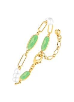 Clearance BADER Schmuckset, 3-teilig, aus Messing mit Kristallsteinen