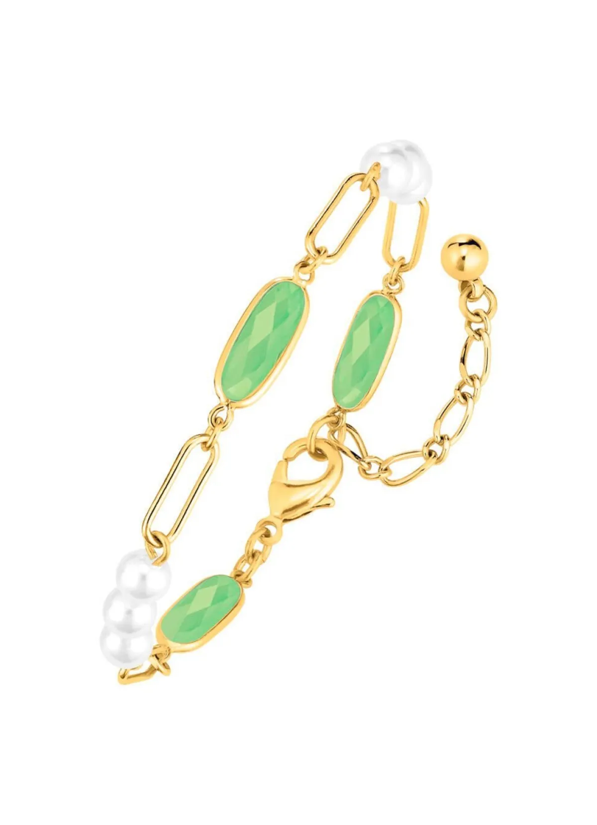 Clearance BADER Schmuckset, 3-teilig, aus Messing mit Kristallsteinen