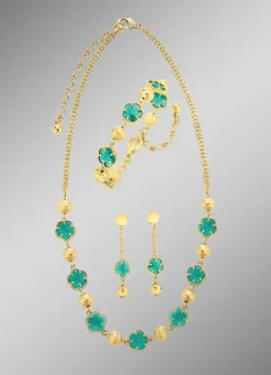 BADER Schmuckset, 3-teilig, im Blumendesign