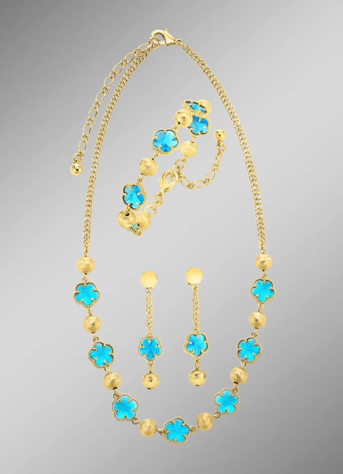 Sale BADER Schmuckset, 3-teilig, im Blumendesign