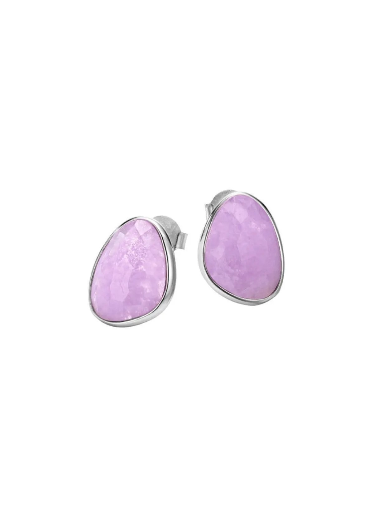 Outlet BADER Schöne Ohrstecker mit echt facettiertem Amethyst