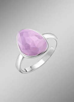Clearance BADER Schöner Damenring mit echt facettiertem Amethyst
