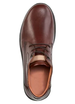 Outlet BADER Schnür-Boots aus schattiertem Rind-Nappaleder BRAUN