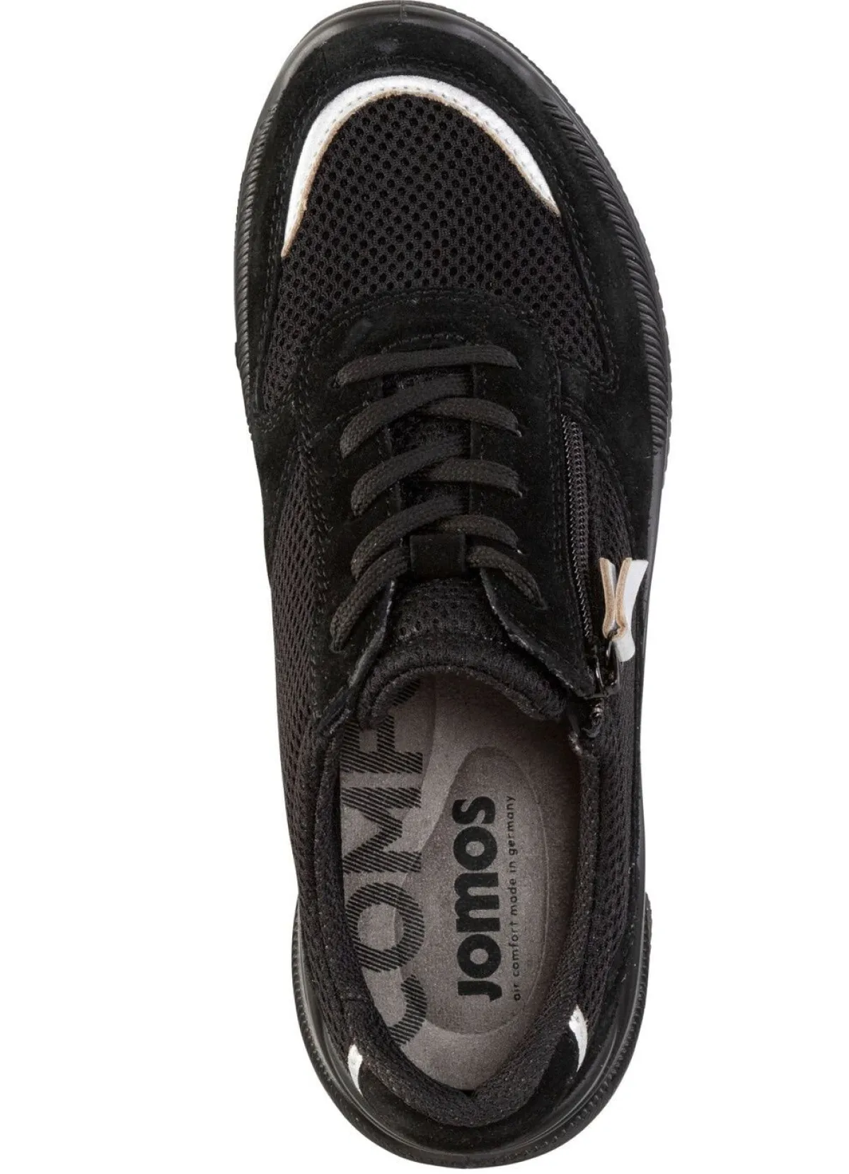 Best BADER Schnürschuh aus Meshmaterial und Veloursleder SCHWARZ