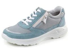 Online BADER Schnürschuh aus Meshmaterial und Veloursleder HELLBLAU