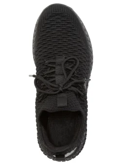 Hot BADER Schnür-Sneaker aus strukturiertem Textilmaterial SCHWARZ