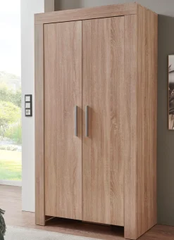 Sale BADER Schrank mit Griffen in Aluminium-Optik EICHE SONOMA