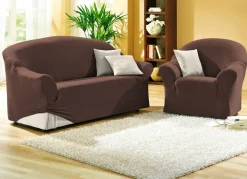 Sale BADER Schützende Stretchbezüge für Sessel und Sofa BRAUN