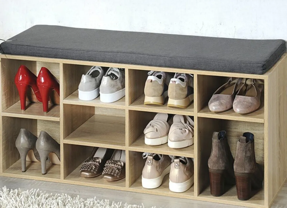 Clearance BADER Schuhbank mit Sitzkissen EICHE SONOMA