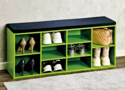 Discount BADER Schuhbank mit Sitzkissen GRÜN