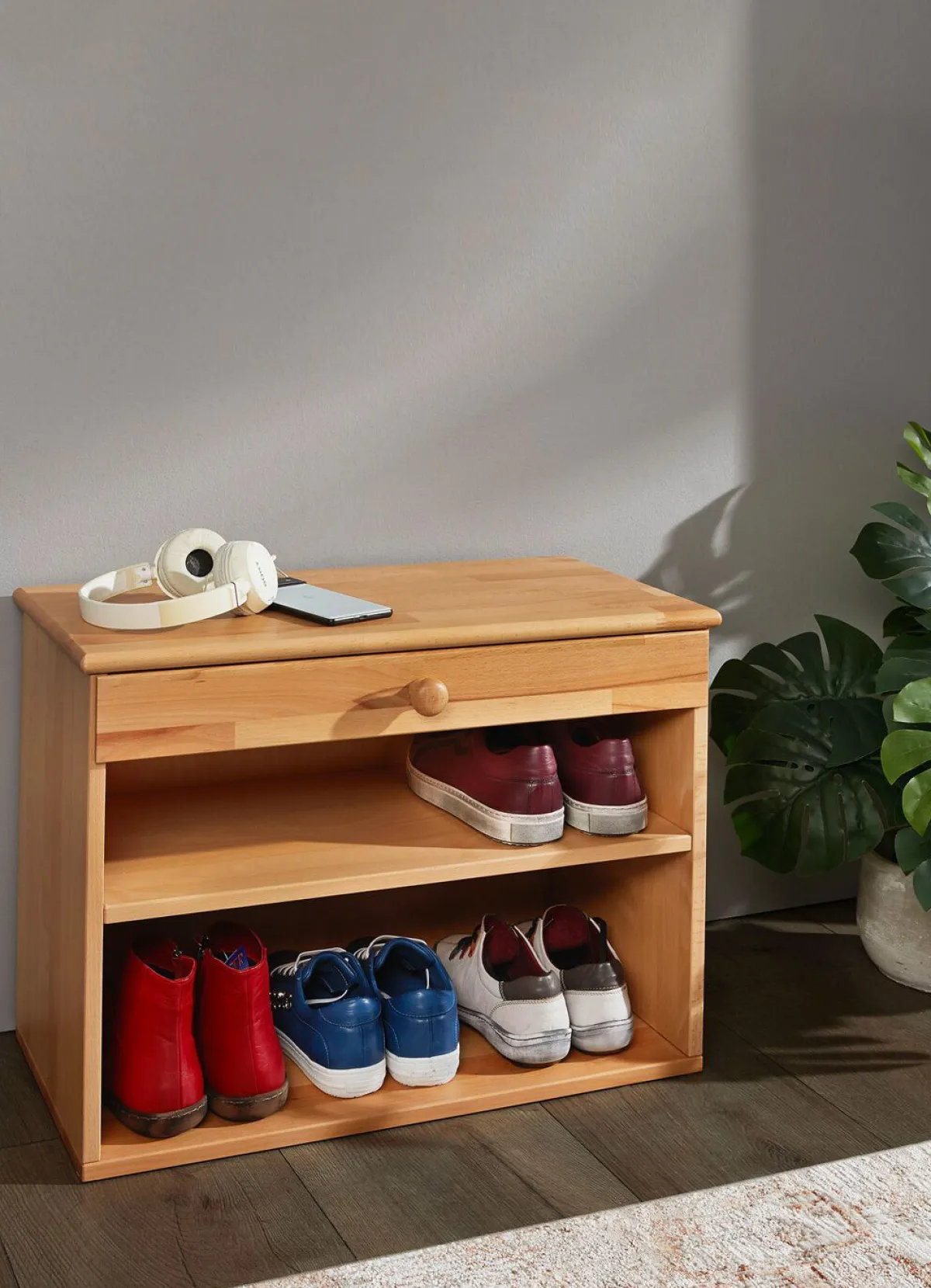 Best BADER Schuhregal mit Schublade KERNBUCHE