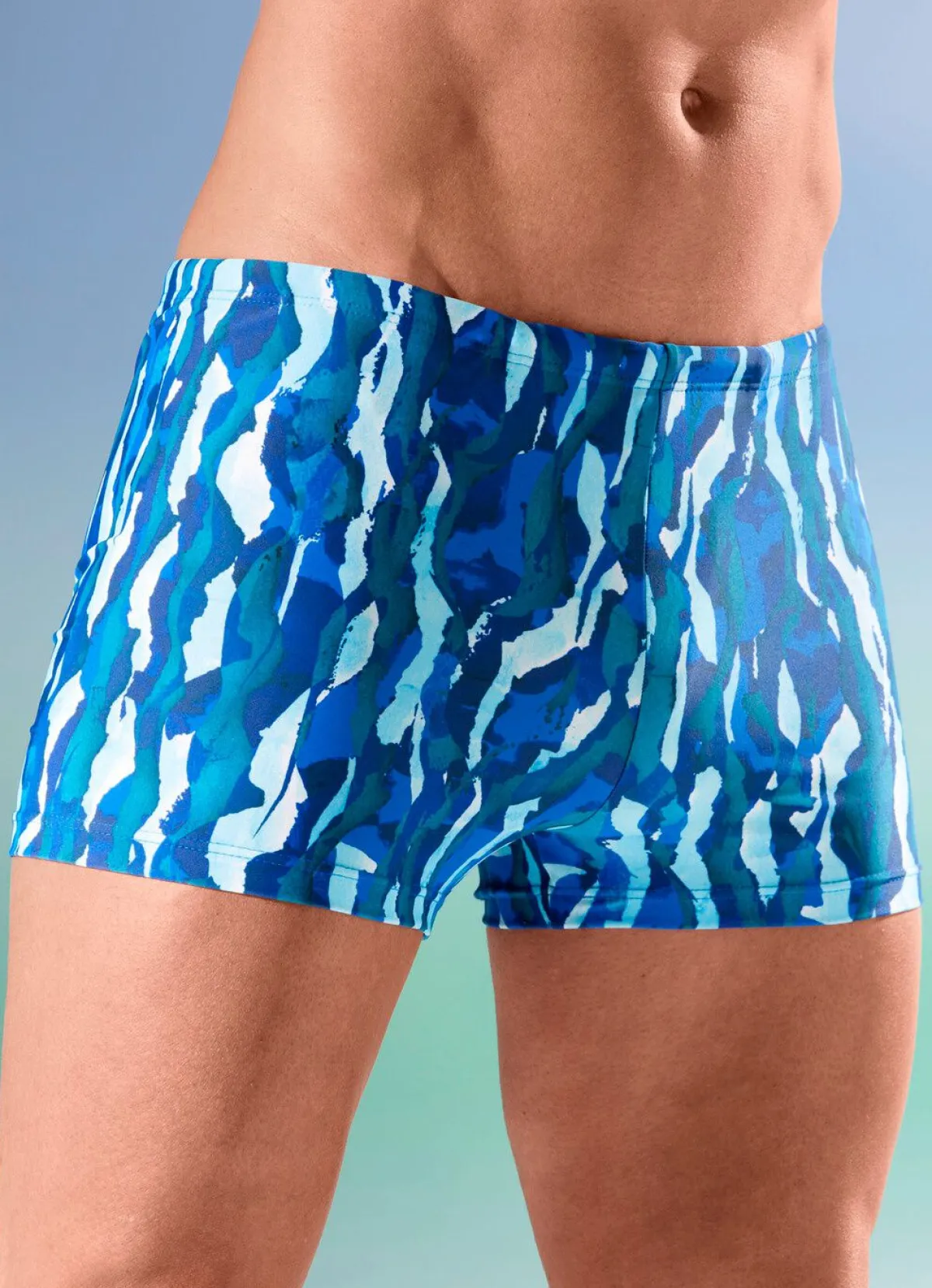 Sale SCHWAB Badehose in höherer Kastenform ROYALBLAU-BUNT