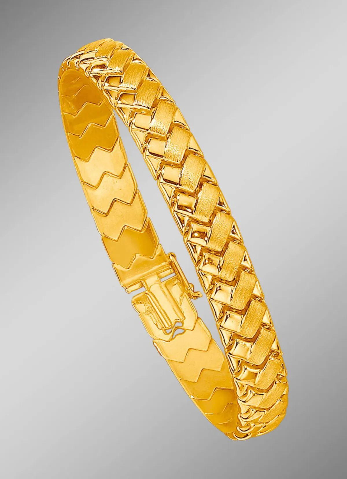 Sale BADER Schweres Armband in Geflecht-Optik mit Kastenschloss
