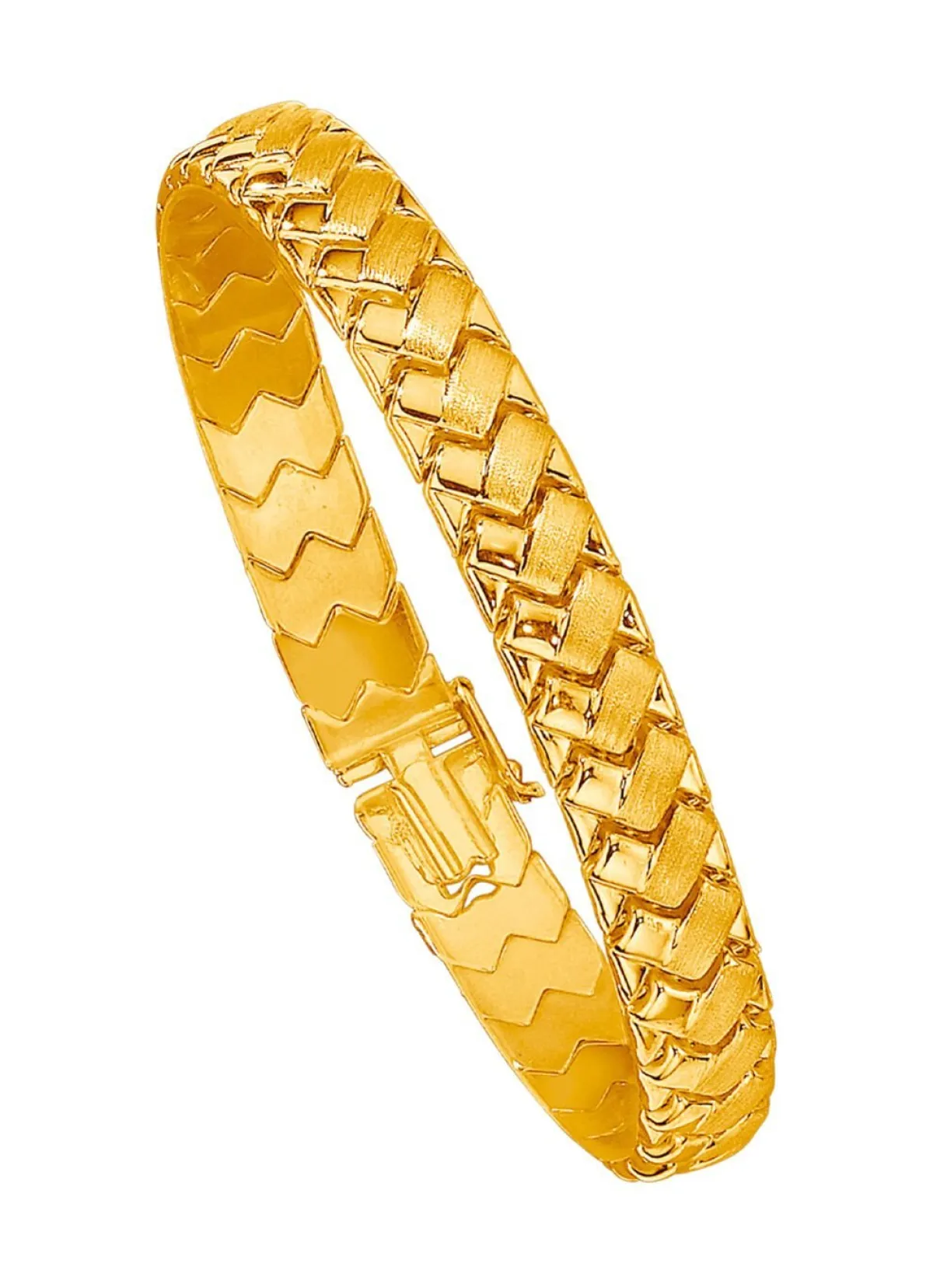 Sale BADER Schweres Armband in Geflecht-Optik mit Kastenschloss
