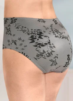 Hot BADER Sechserpack Slips mit Druckdessin 2X PUDER-BRAUN, 2X GRAU-SCHWARZ, 2X WEISS-GRAU