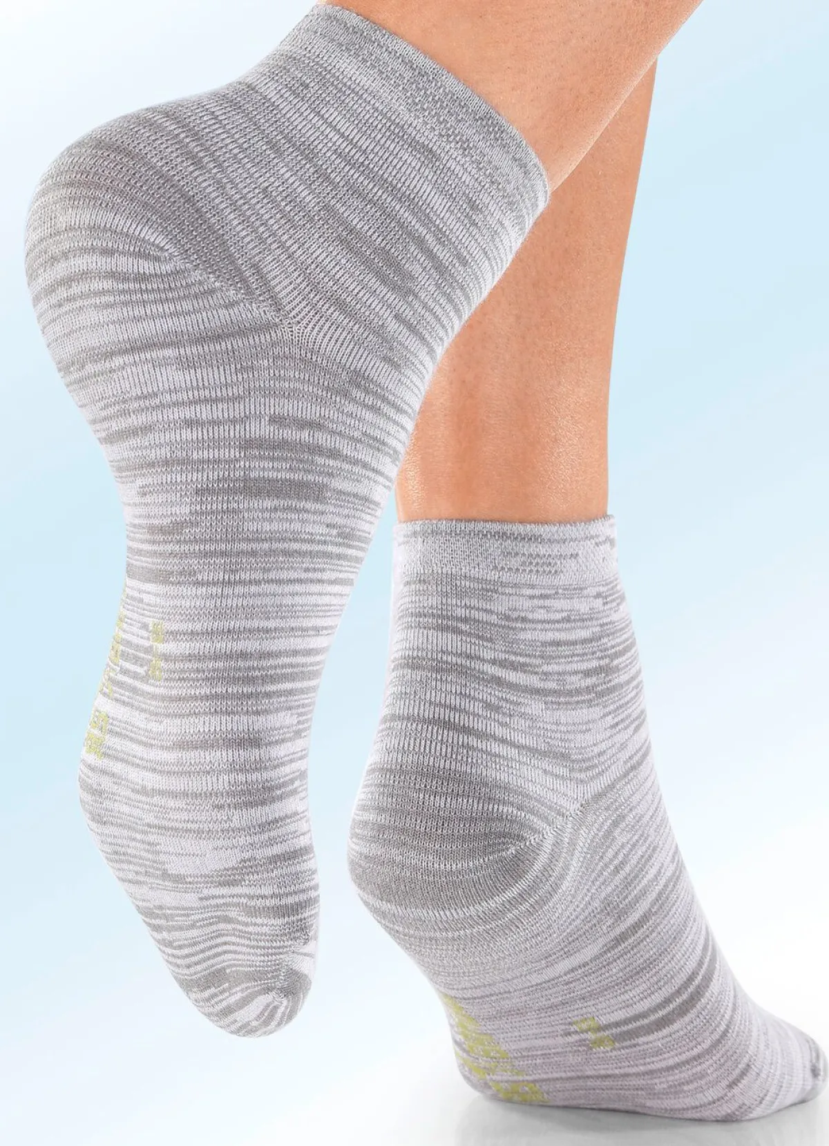 Online BADER Sechserpack Socken atmungsaktiv und superweich 2X SILBERGRAU, 2X MITTELGRAU, 2X MARINE